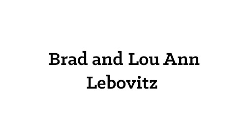 Brad and Lou Ann Lebovitz