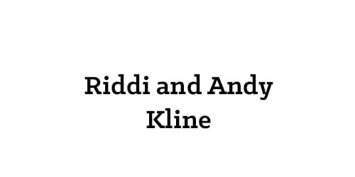 Riddi and Andy Kline